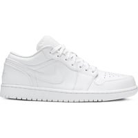 Jordan 1 Low Triple White Tumbled Leather
