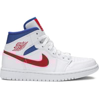 Jordan 1 Mid White Red Royal