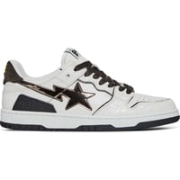 Sk8 Sta  White Metallic Silver