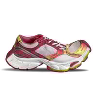 Balenciaga Stapler Sneaker  White/pink/neon Yellow/silver