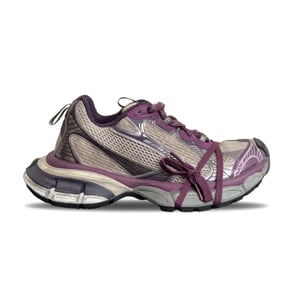 Balenciagas Purple 3xl Lace-up Sneakers