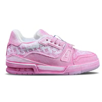 Louis Vuitton Trainer Monogram Denim White Pink