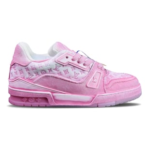 Louis Vuitton Trainer Monogram Denim White Pink