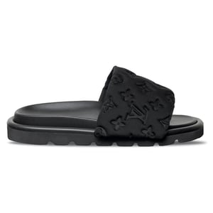 Louis Vuitton Ollie Satin Slides Black