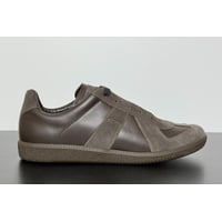Maison Margiela Men's Replica Leather Suede Low Top Sneakers Dark Brown